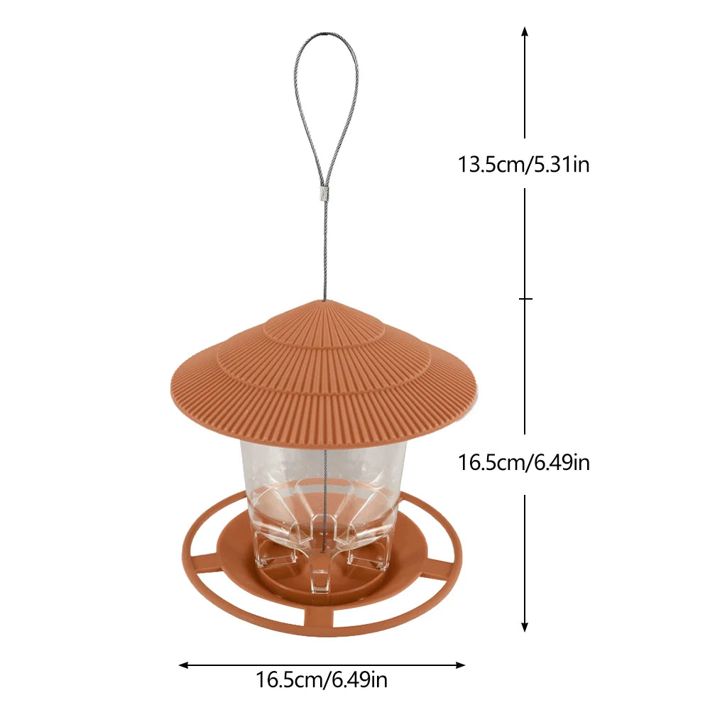 Hanging Wild Bird Feeder Transparent Seed Feeder for Outdoor Garden & Backyard
