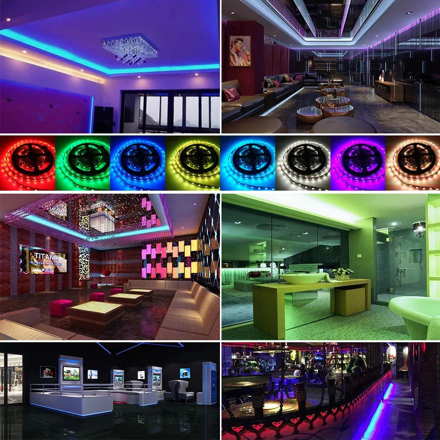30leds/m 5050 Led Strip 5M LED Strip Lightribbon Bluetooth Controller15M 20M 30M rgb led diode tape for Home