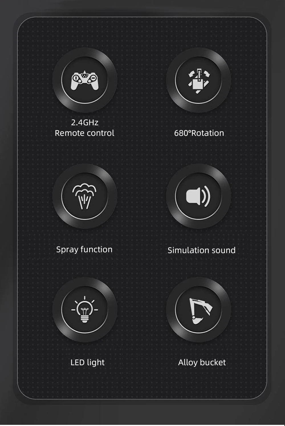 1:18 Alloy RC Excavator – 17-Channel Full Simulation Construction Vehicle