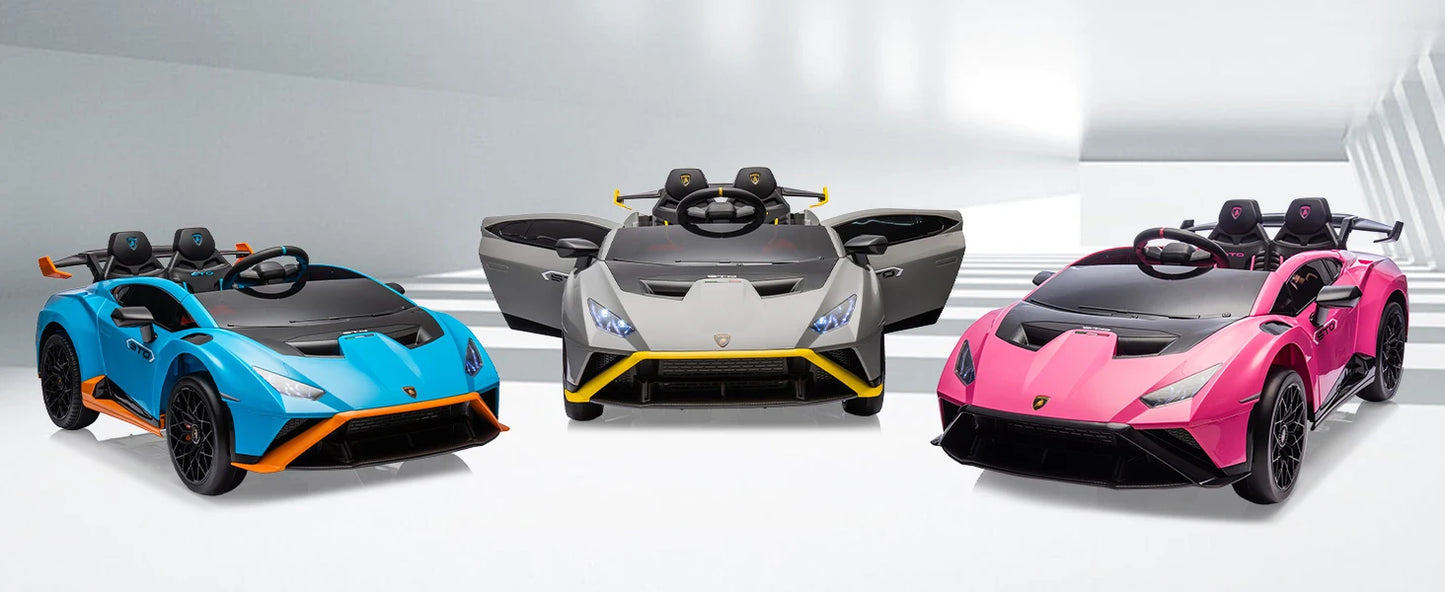 24V Kids Ride on Car Compatible for Lamborghini Electric Car with 4 Wheels Sports Car Toys Remote Control