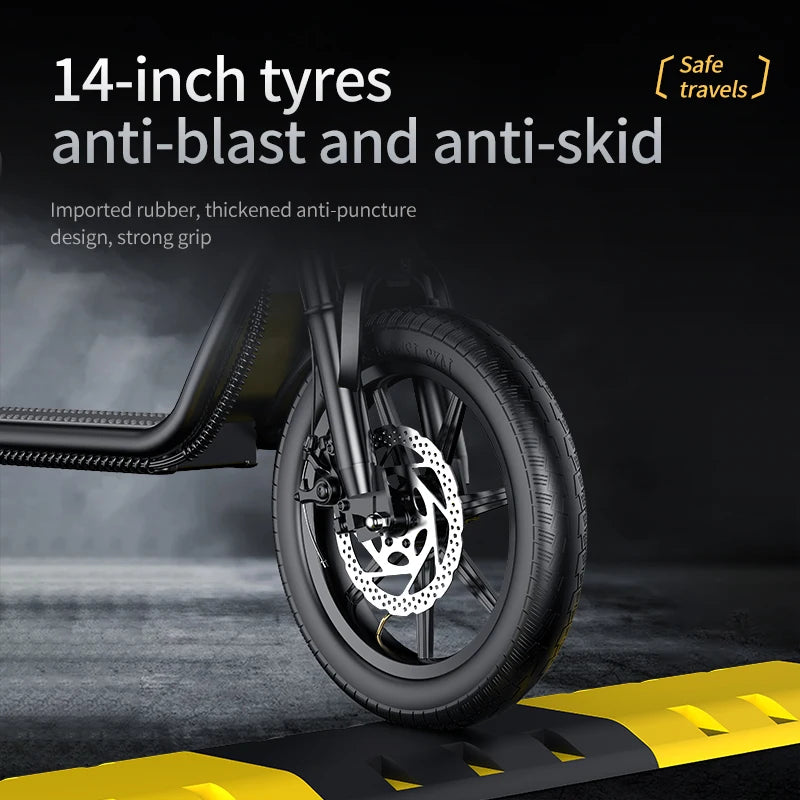 SBS/ESBSPRO 500W Electric Scooter for Adults – 48V Battery, 28-Mile Range, 14" Tires, Foldable with Seat & Rear Basket