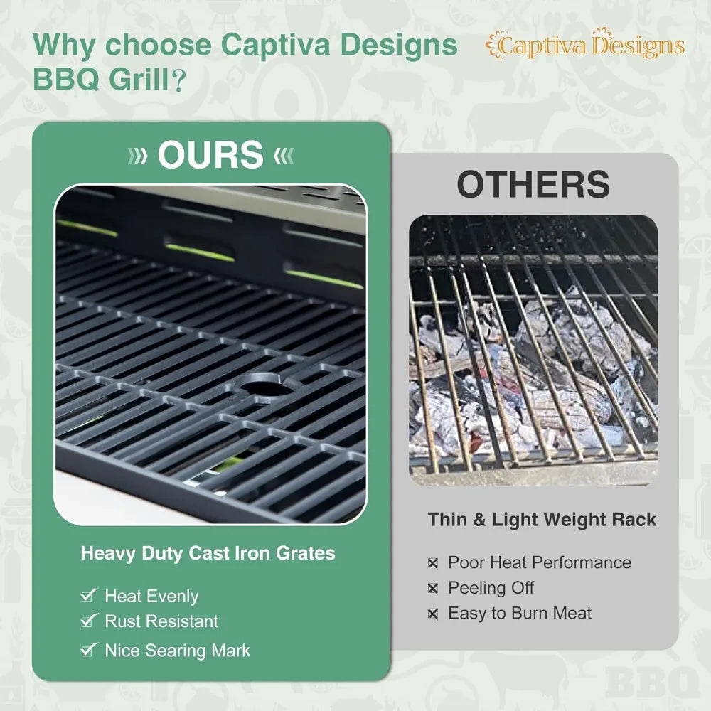 7-Burner Propane Gas Grill Stainless Steel Outdoor Backyard Patio Cooking Grill