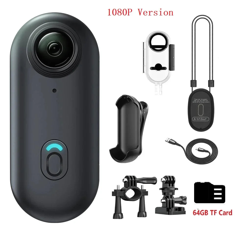 4K Mini Body Camera with 64GB Storage & Waterproof Case