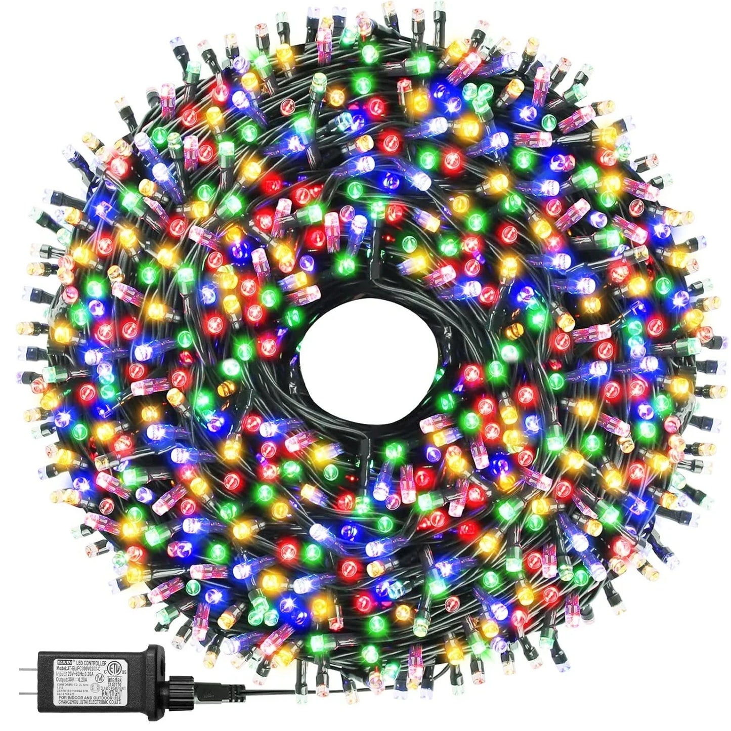 200 LEDs 82ft Multicolor Christmas Tree Lights, LED Christmas Light String, 8 Fairy Light Modes with Memory Timer Function