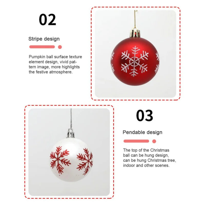12pcs/box 6cm Christmas Tree Ball Ornaments