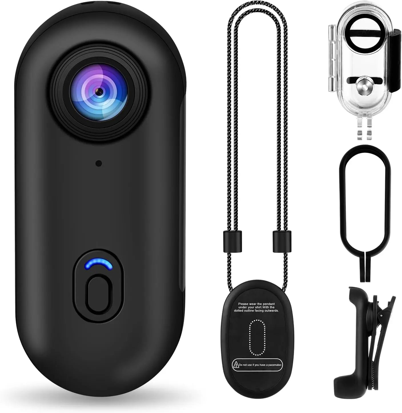 Ultra-Compact 4K Action Camera with Magnetic Mount & Waterproof Case