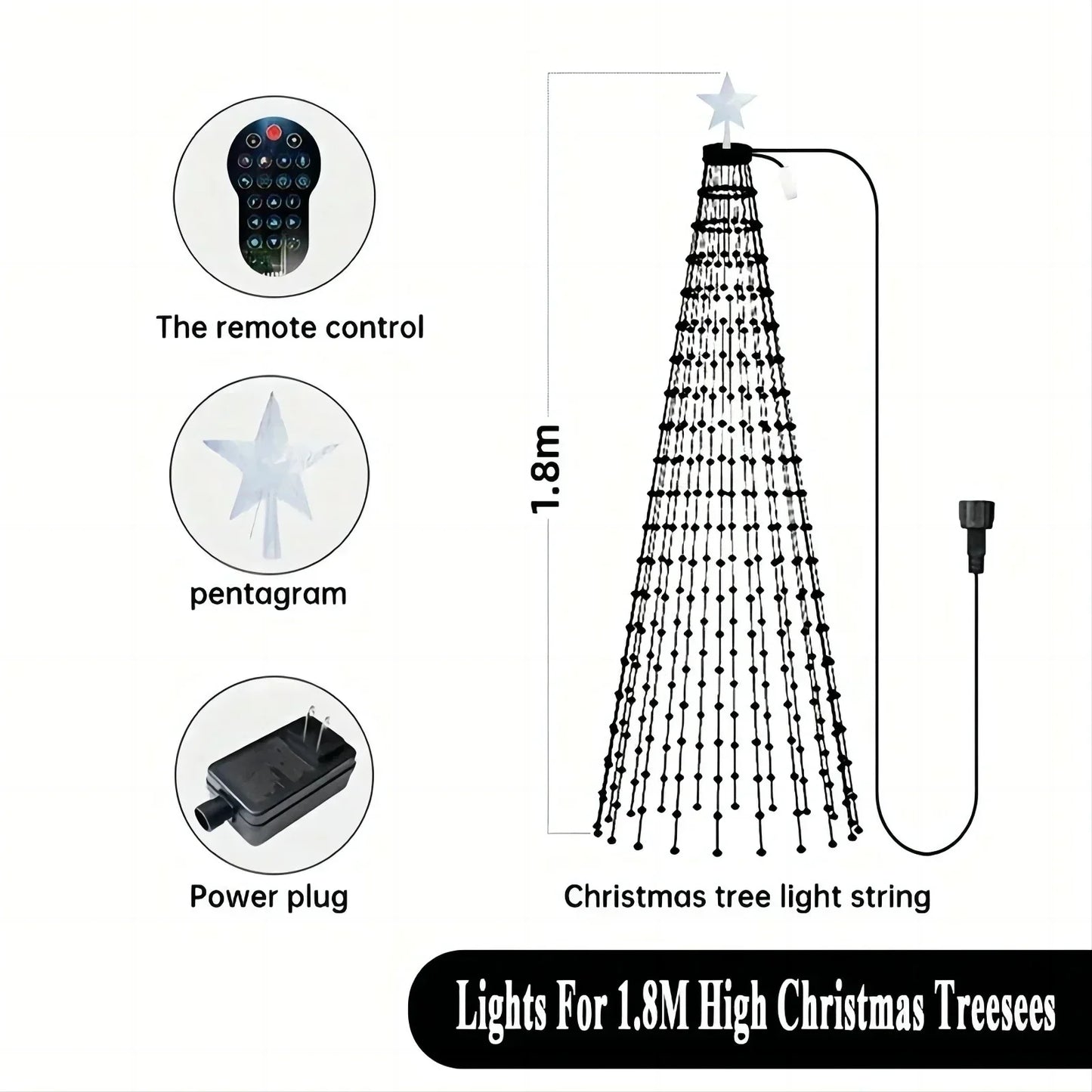 7FT 400LEDs Smart LED Dynamic RGB Color App Music Sync Timer Christmas Tree Lights