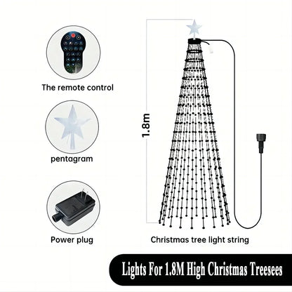 7FT 400LEDs Smart LED Dynamic RGB Color App Music Sync Timer Christmas Tree Lights