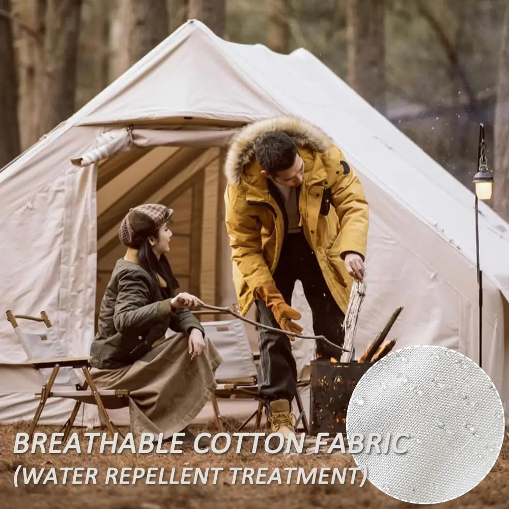 Inflatable Camping Tent for 3–4 People – Four-Season Waterproof Air Tent with Hand Pump and Quick Setup