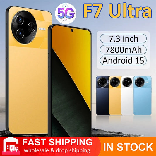 F7 Ultra 5G Smartphone – 7.3" Full Display, Snapdragon 8 Gen4, 22GB+2TB, 108MP Camera, 7800mAh Battery