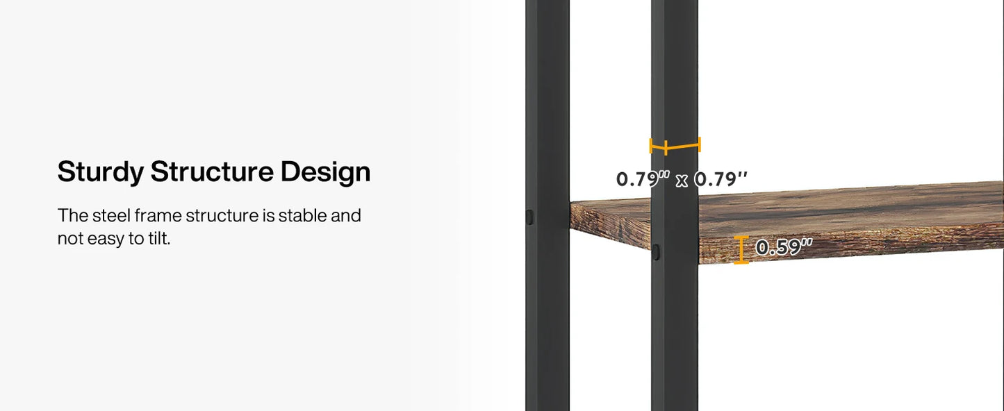 Tribesigns 5-Tier Tall Indoor Plant Stand, 70.9" Large Metal Plant Shelf with 10 Hanging Hooks for Garden, Balcony, Living Room & Patio