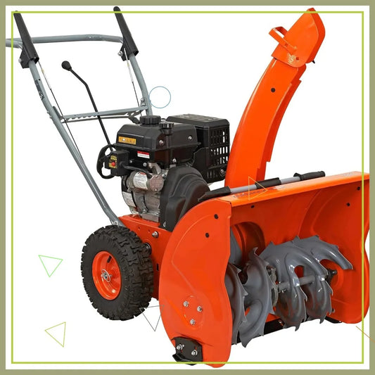 24-Inch Self-Propelled Gas Snow Blower with Electric Start, 212cc Engine for Heavy-Duty Snow Removal