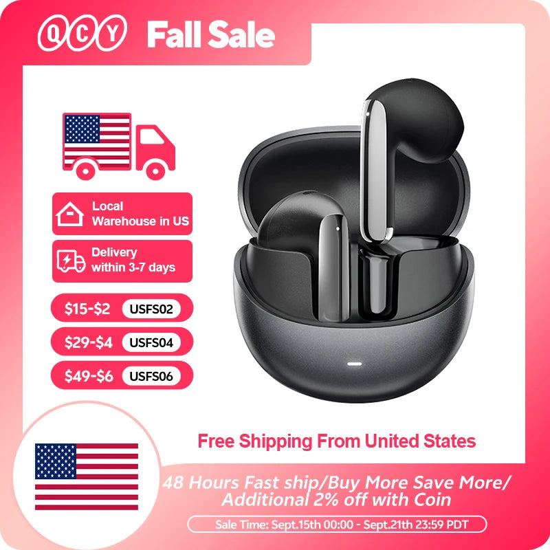 QCY HT10 AilyBuds Pro+ ANC Wireless Earphone Al Audio Hi-res with LDAC Bluetooth 5.3 Earbuds Adaptive ANC Multipoint Connection