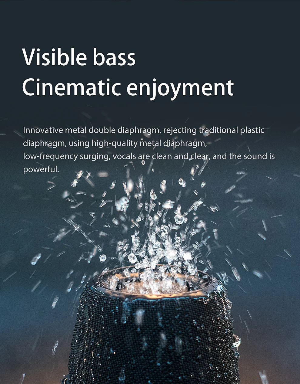 Zealot S67 Wireless Speaker with Shoulder Strap – Outdoor Waterproof Portable Speaker with Loud Stereo & Booming Bass, 40H Playtime