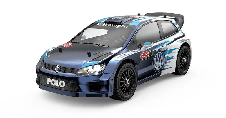 MJX Hyper Go 14304 1:14 Volkswagen Polo R WRC Brushless RC Car – 42KM/H Drift Rally Racer with Gyro, Lights & Metal Chassis