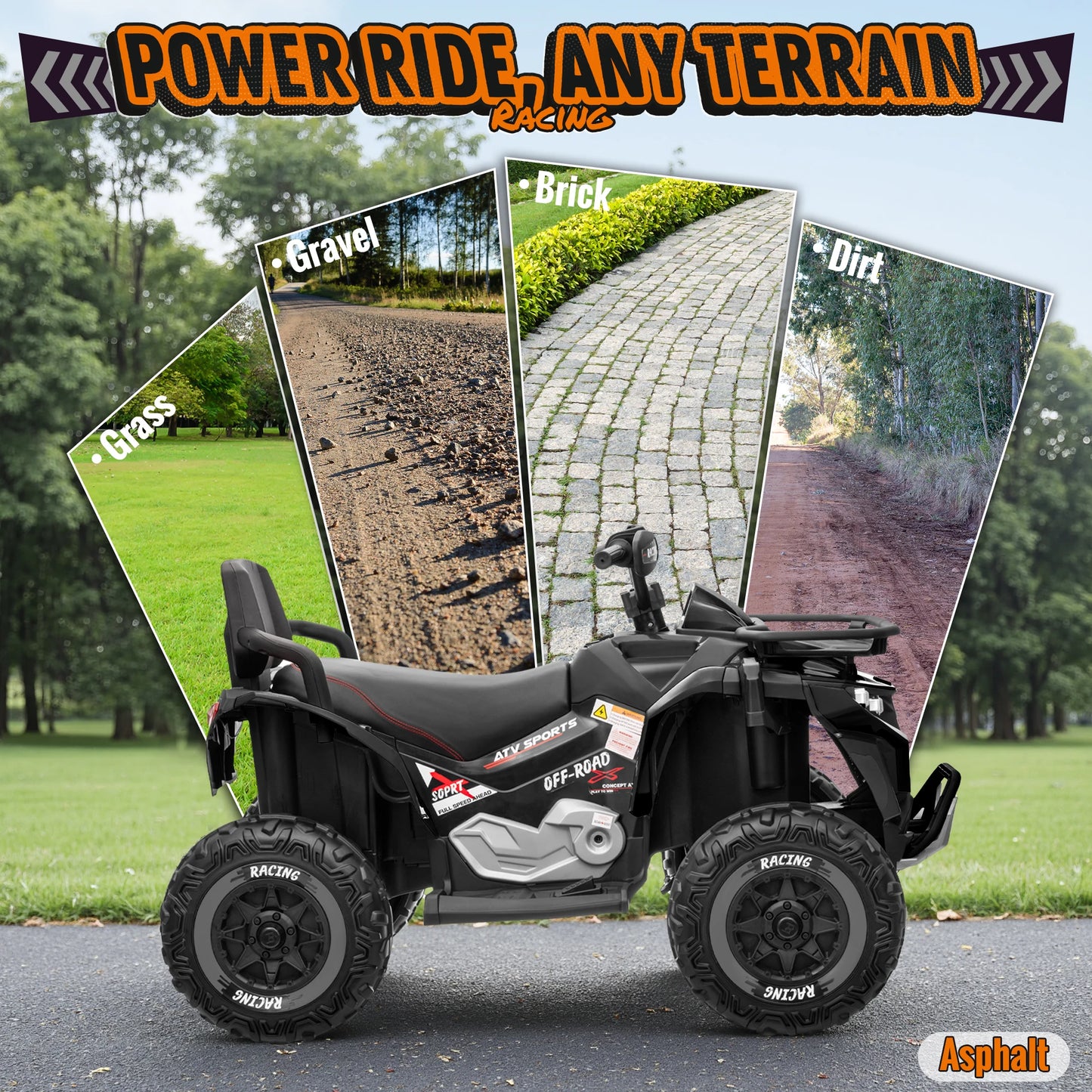 24V Large 4WD Ride-On UTV for Kids – 800W Motor, Dual Leather Seats, Remote Control