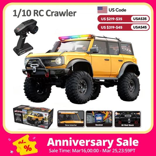 1/10 RC Crawler Upgrade HB Rc Model 4WD RTR with LED 2.4G Electric Remote Control Rock Off-road Vehicle for Adults US Shipping