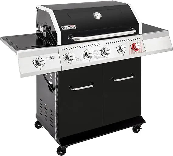 GA5404H 5-Burner Propane Gas Grill with Side Burner & Warming Rack – 64,000 BTU Outdoor BBQ Grill