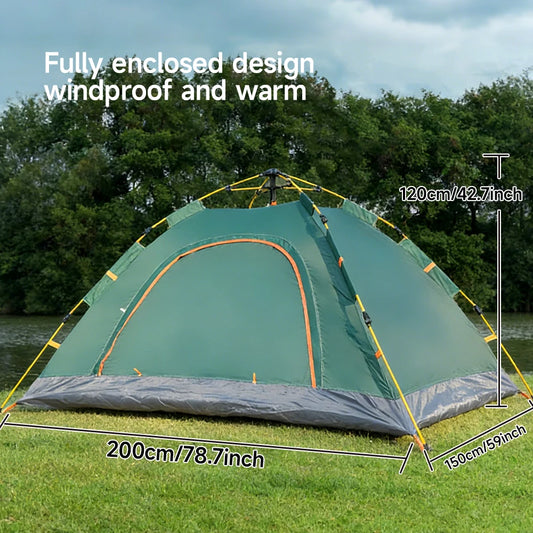 2-3 Person Pop Up Camping Tent with Instant Setup, Waterproof & Windproof Outdoor Shelter
