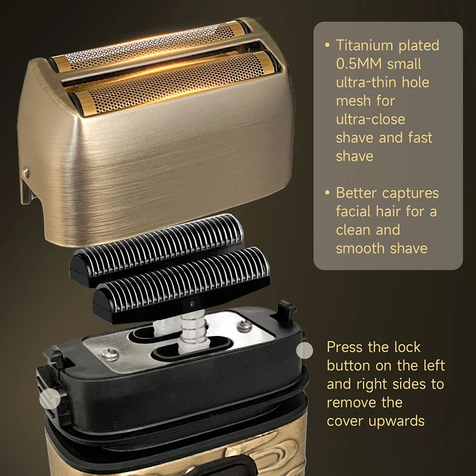 OUDIM 2-in-1 Professional Shaver & Clipper Set with High-Speed Motor, Type-C Fast Charging & LED Display