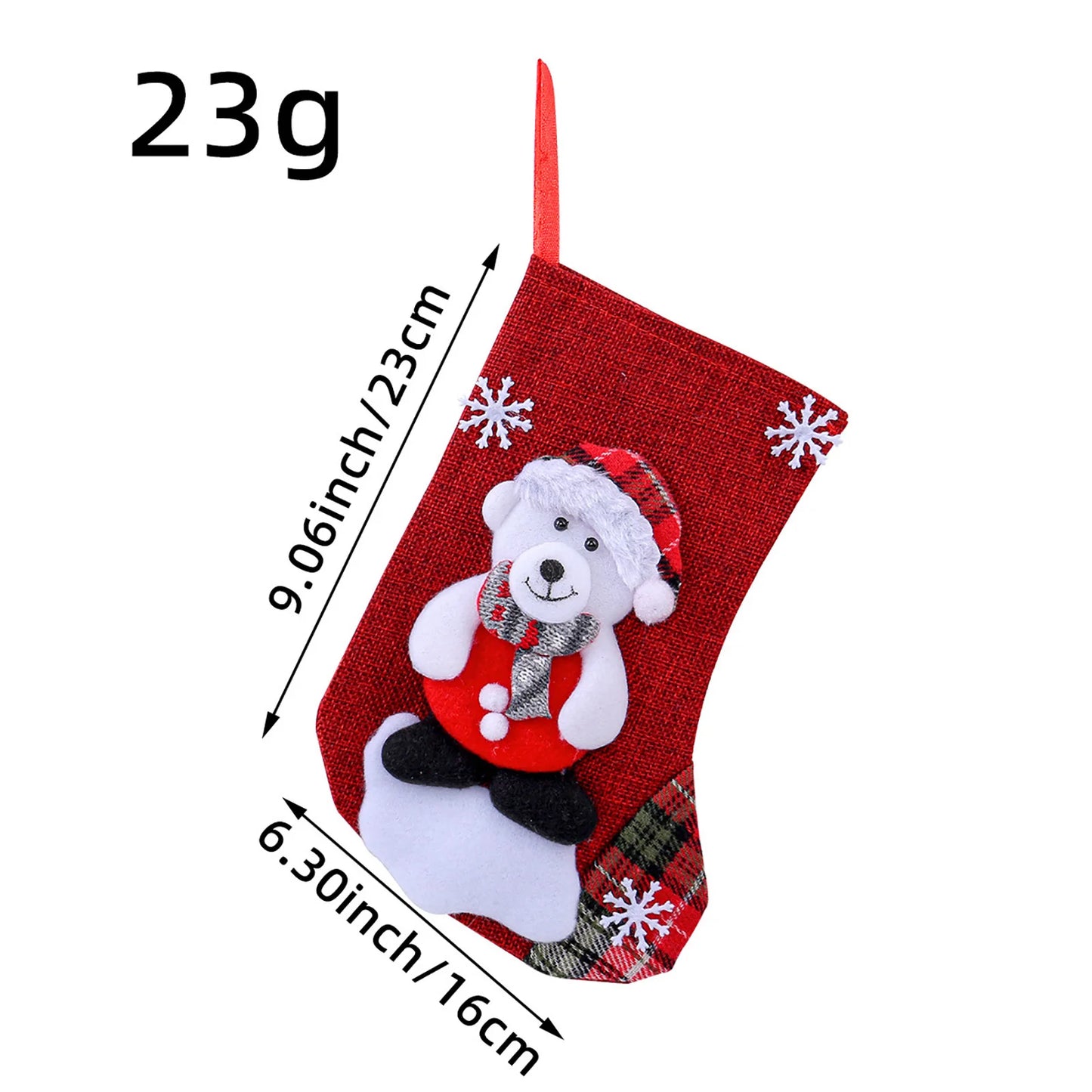 Embroidered Snowman Christmas Stockings – 4 Pack