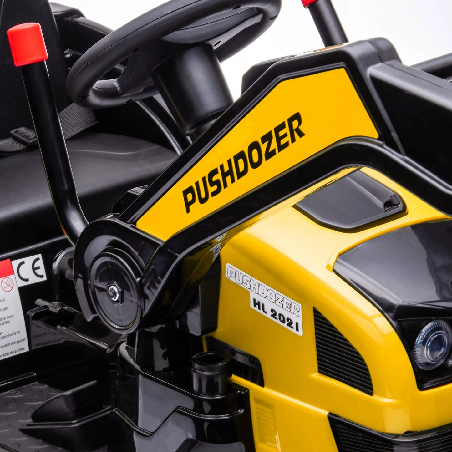 Electric Kids' Ride-On Construction Excavator – Yellow Tractor Toy with Shovel, Sounds & Lights – Rechargeable Battery-Powered Truck for Ages 3-5