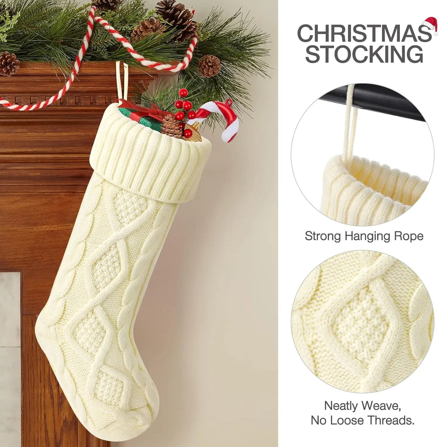 Christmas Stockings For Kids – Large Cable Knit Stockings