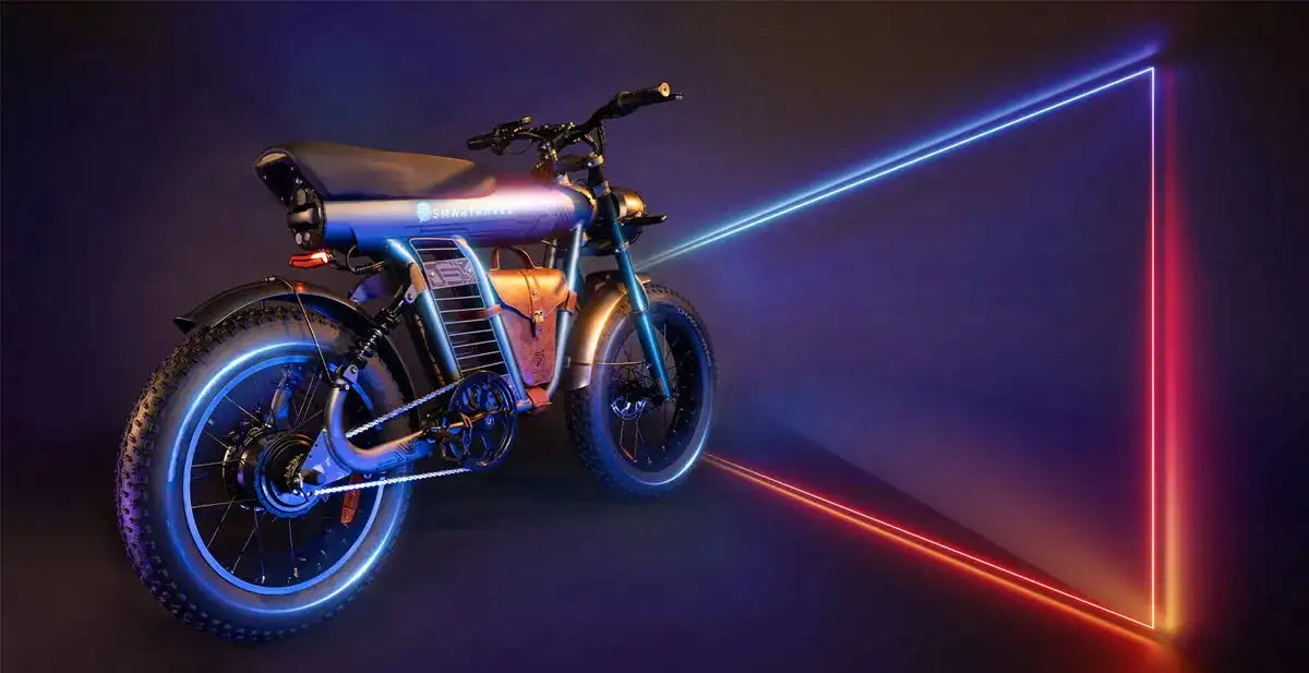 SmartTravel 1200W Electric Bike for Adults – 48V 23Ah Battery, 32MPH Fat Tire Commuter E-Bike with Full Suspension & Hydraulic Brakes