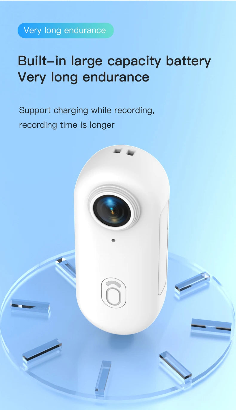 4K Mini Body Camera with 64GB Storage & Waterproof Case