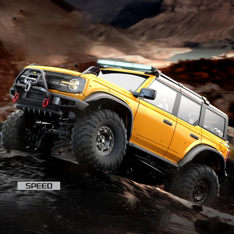 1/10 HB RC Crawler 4WD RTR Rock Off-Road Vehicle – Metal Gears, LED Lights, 2-Speed, Remote Control Truck for Adults