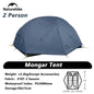 Naturehike Mongar Ultralight 2 Person Camping Tent Waterproof PU3000mm Double Layer Hiking Shelter