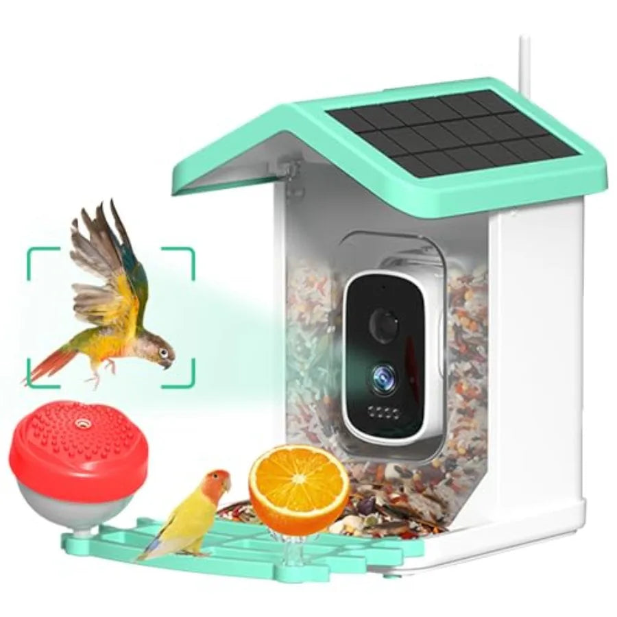 4K Smart Bird Feeder with AI Camera & Solar Power for Bird Watching