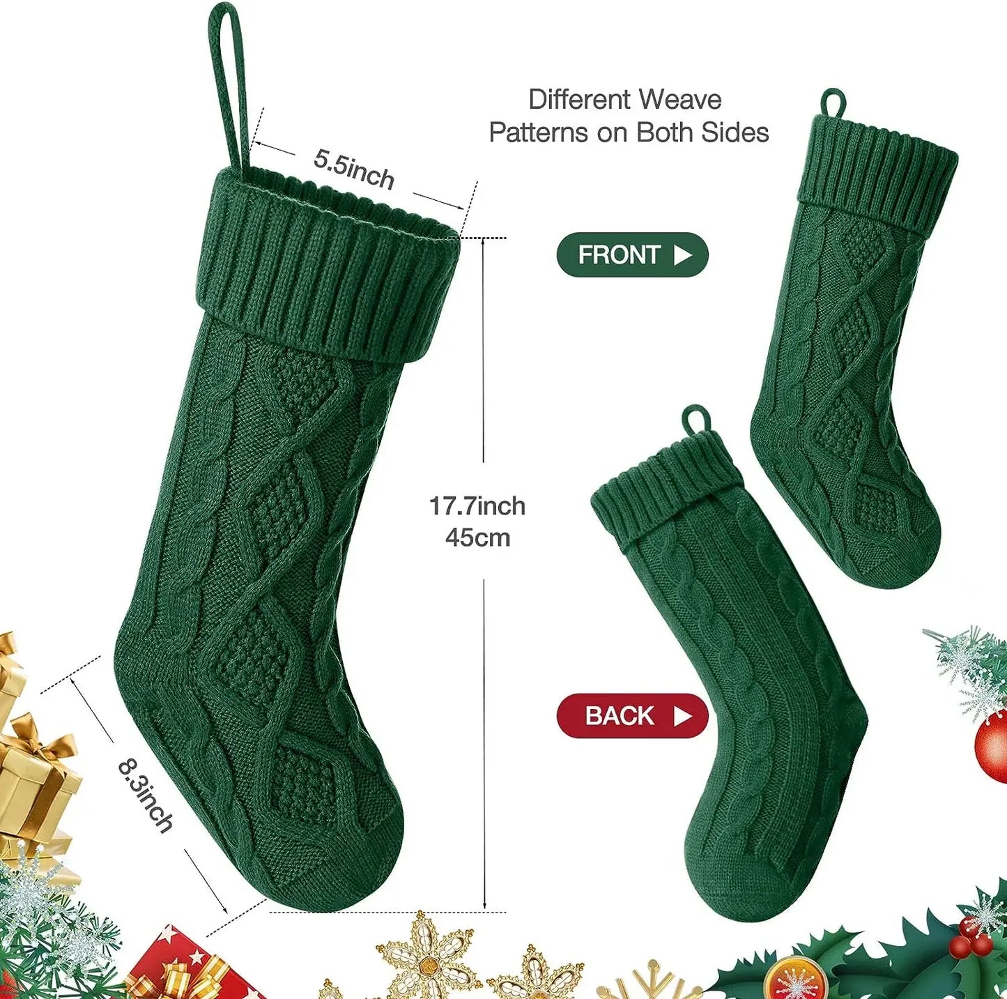 Christmas Stockings For Kids – Large Cable Knit Stockings