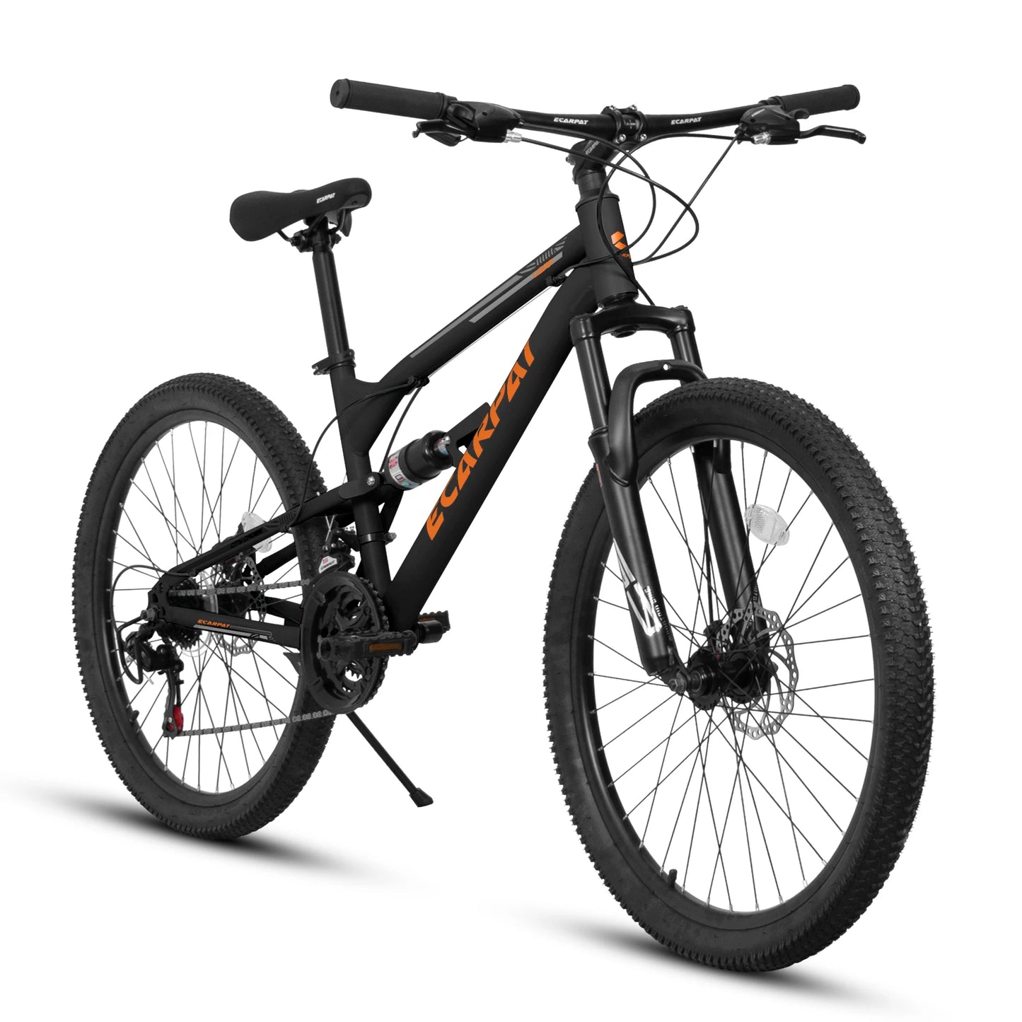 Ecarpat 26” Mountain Bike 21-Speed Dual Suspension MTB with Disc Brakes