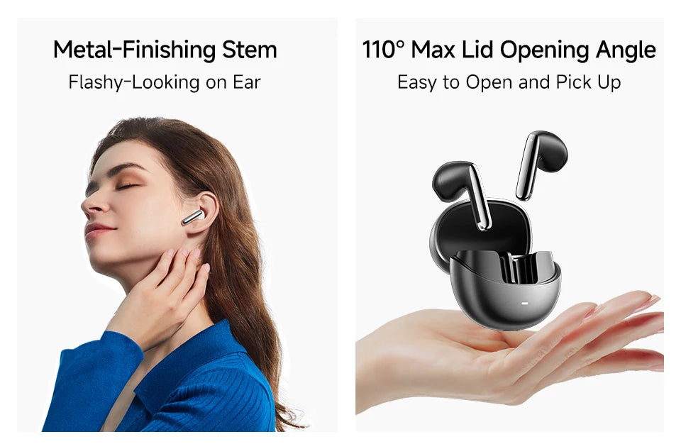 QCY HT10 AilyBuds Pro+ ANC Wireless Earphone Al Audio Hi-res with LDAC Bluetooth 5.3 Earbuds Adaptive ANC Multipoint Connection