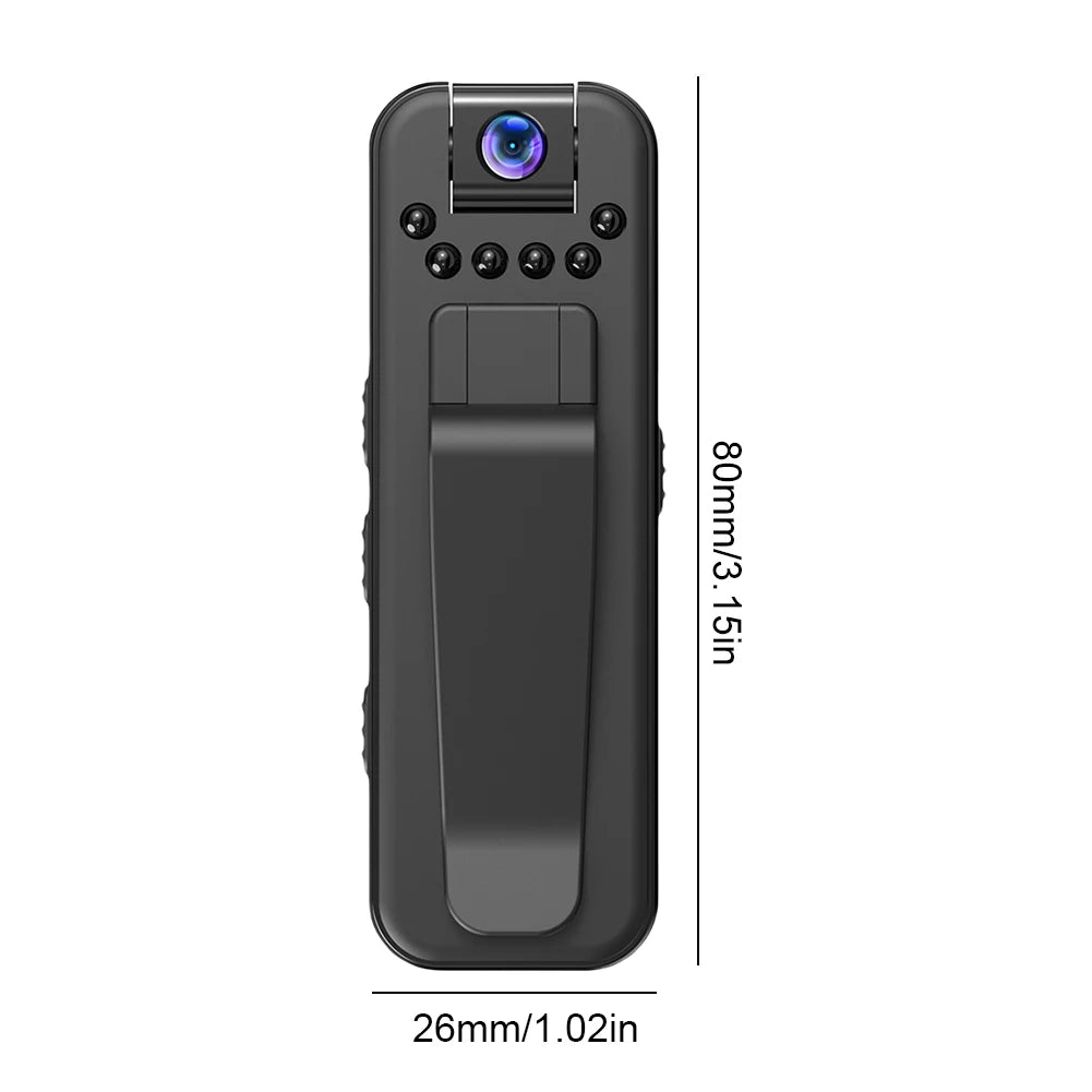 1080P HD Mini Body Camera with Night Vision & Motion Detection
