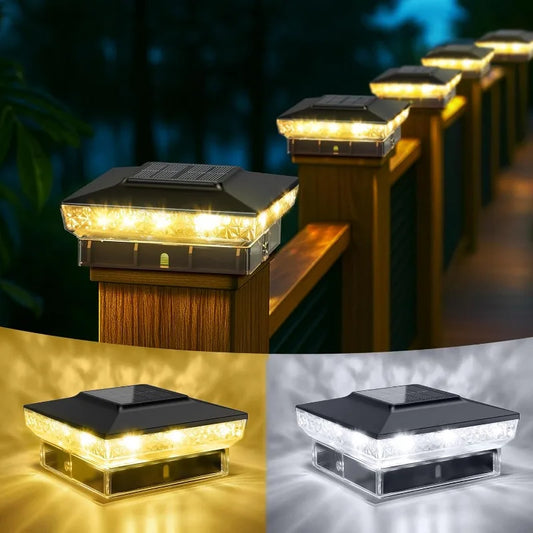 Solar Post Cap Lights – Outdoor LED Deck & Fence Lighting Set