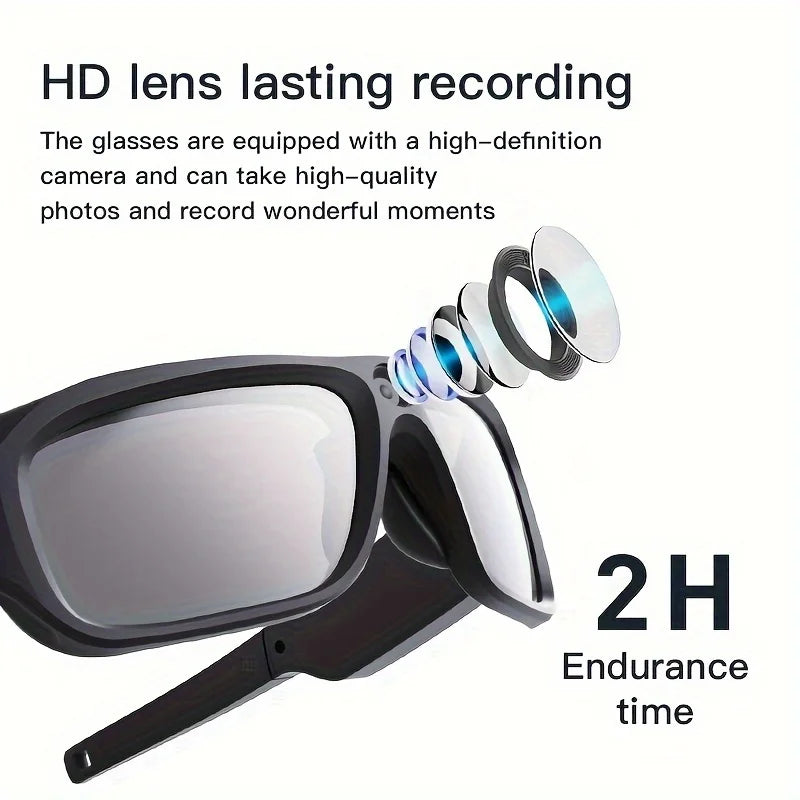 4K HD Smart Camera Glasses with 64GB Storage & Hands-Free POV Recording