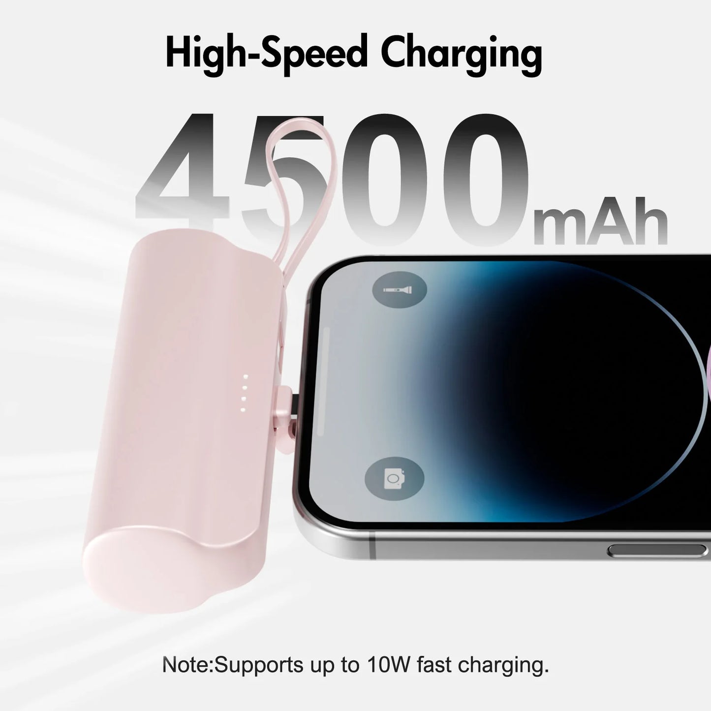 Mini Portable Power Bank 4500mAh – Capsule Charger with Dual USB-C Ports