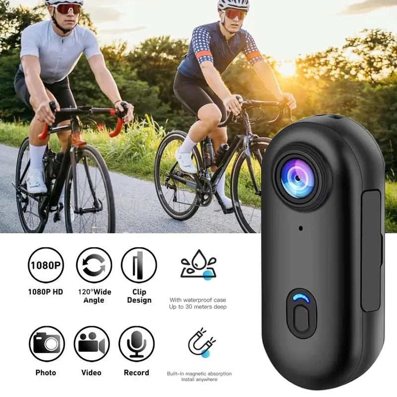 4K Mini Body Camera with 64GB Storage & Waterproof Case