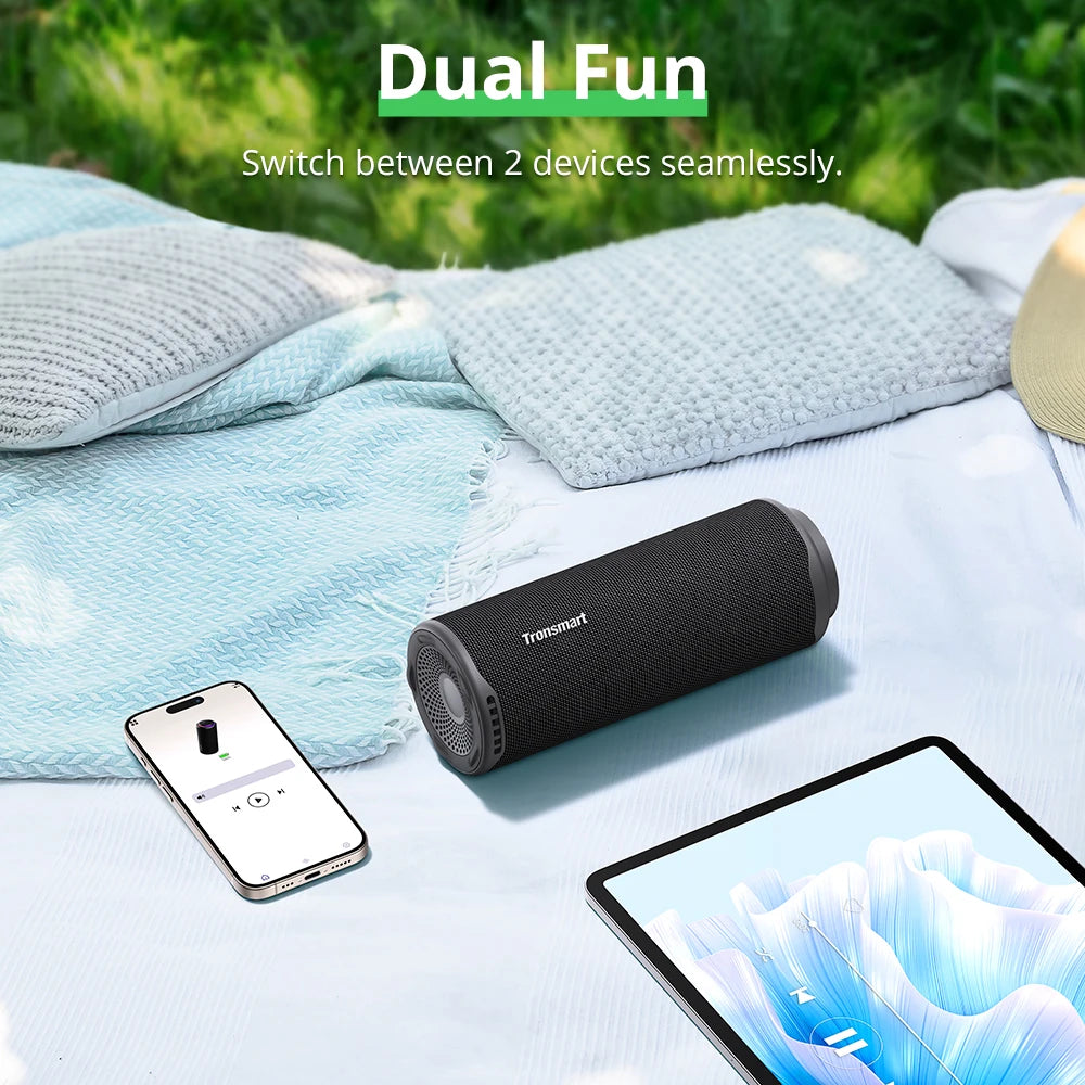 Tronsmart T8 Bluetooth Speaker – 40W Outdoor Portable Speaker with Deep Bass, 360° Sound, SoundPulse®, IPX7 Waterproof, APP Control & LED Light Modes