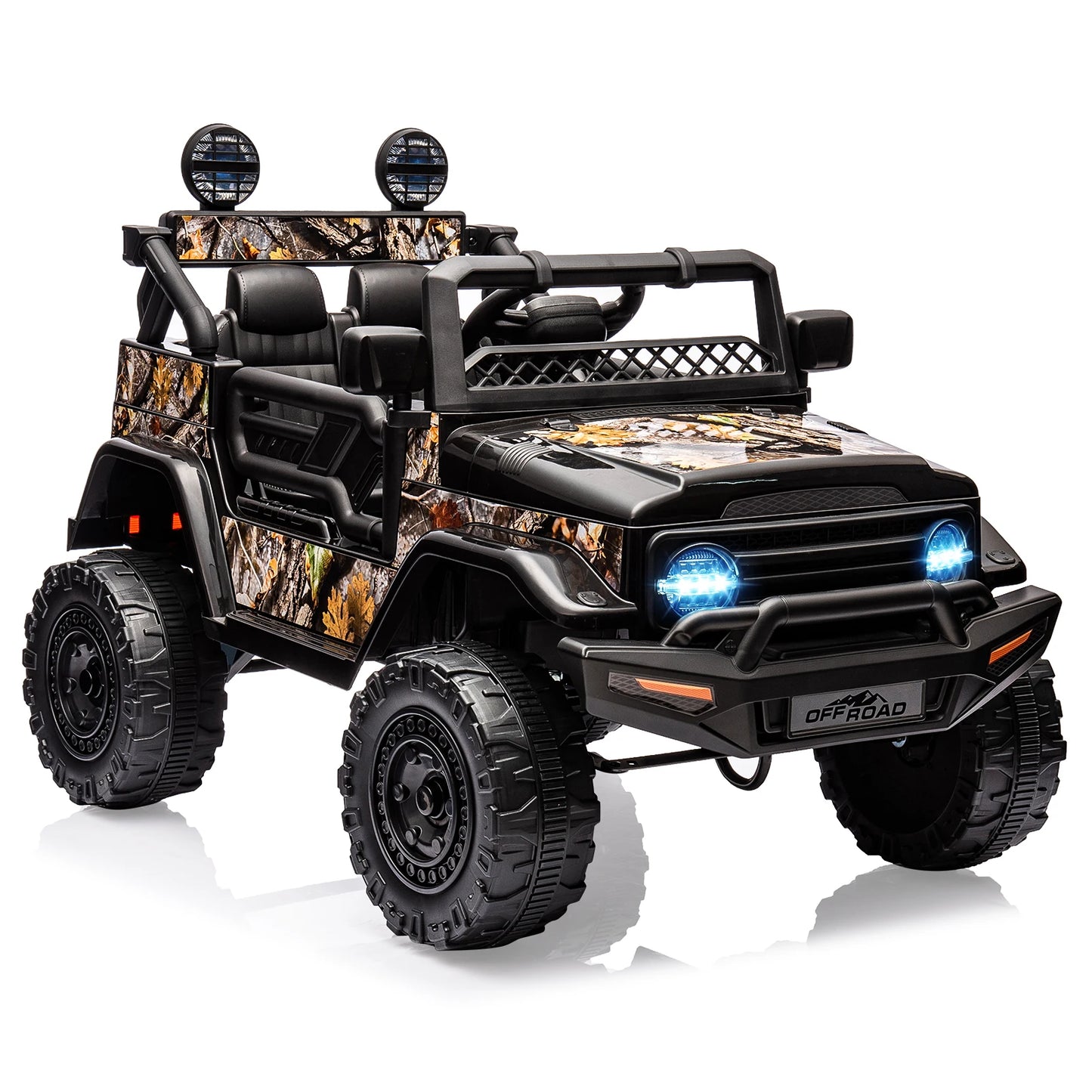 12V Ride-On Truck for Kids – 2 Seater Electric Vehicle with Remote Control, Bluetooth Audio & LED Lights