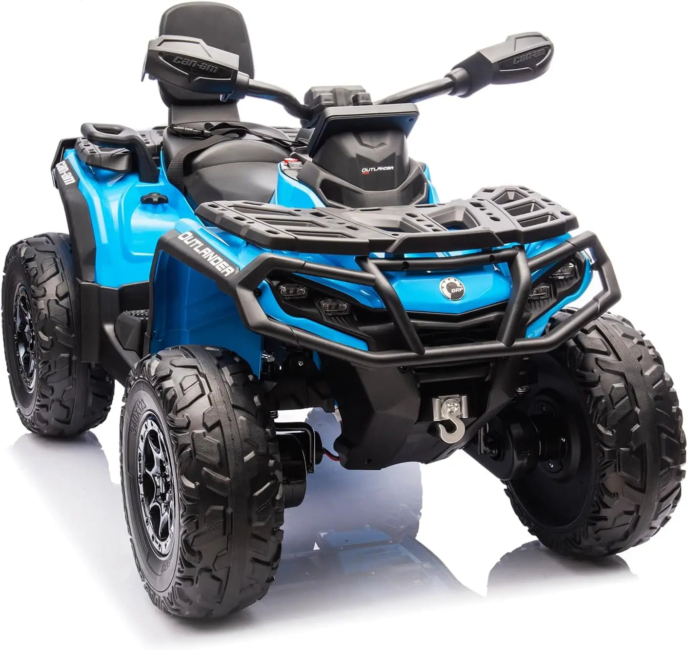 24V 2-Seater Ride-On ATV for Kids with Bluetooth, Leather Seats, 3 Speeds & Realistic Controls – Electric 4-Wheeler Toy for Ages 3+