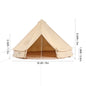SucceBuy 16.4FT Canvas Bell Tent for Camping – 4 Season Yurt Tent with Stove Jack, Breathable TC Cotton, Sleeps Up to 8 People