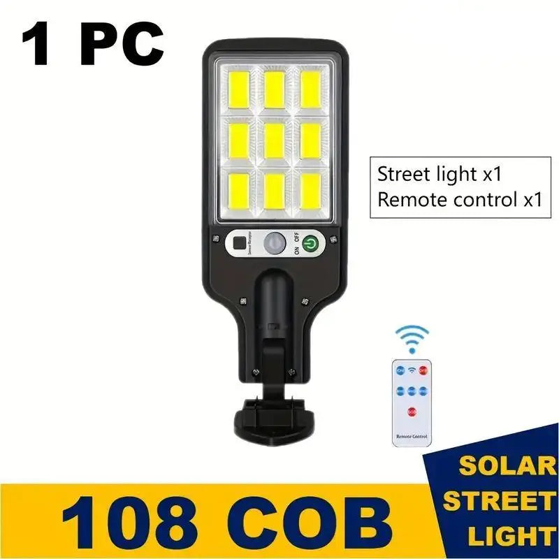 Solar Street Lights Outdoor with Motion Sensor & Remote Control