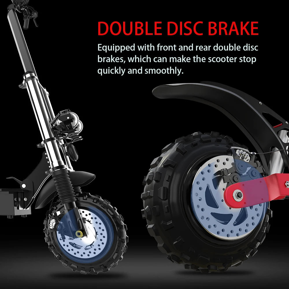 6000W 72V Electric Scooter – High-Speed Off-Road eScooter with Seat, Dual Drive, and LCD Display