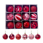 12pcs 6cm Assorted ChristmasTree Ball Ornament Set Multi Design