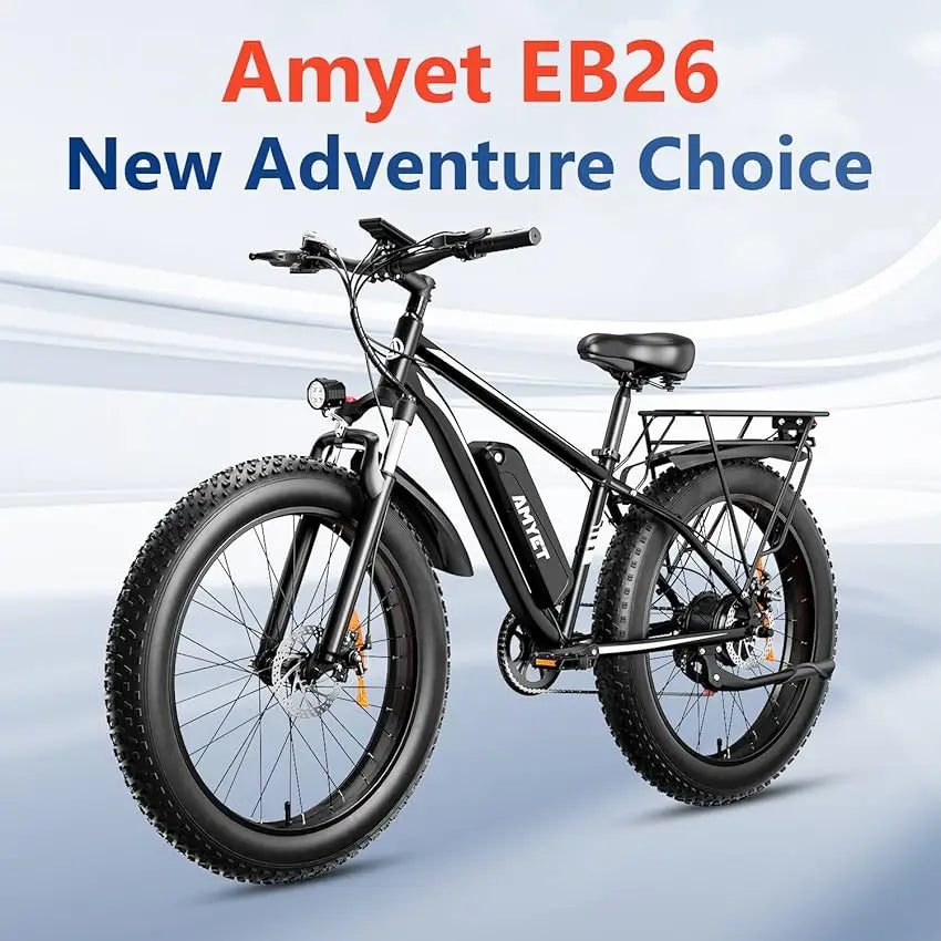 AMYET EB26 1000W Electric Bike with 26" Fat Tires & 48V Battery
