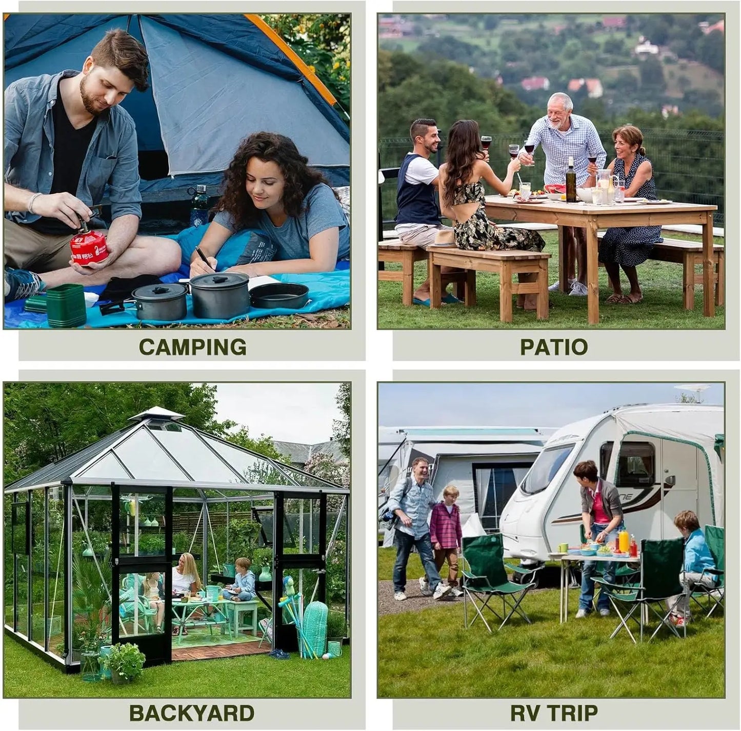 Stainless Steel Tabletop Propane Gas Grill – 2 Burners, 20,000 BTUs, Portable BBQ for Camping, Tailgating, Patio, RV Trips & Backyard Use