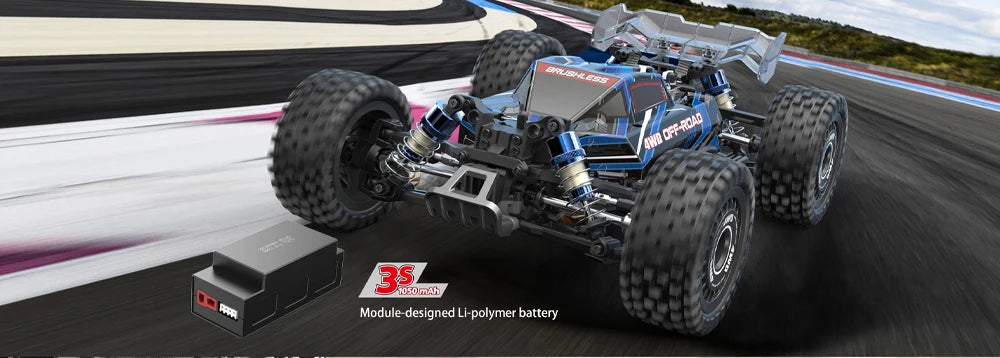 MJX Hyper Go 16207 1/16 RC Car – 70KM/H Brushless Off-Road 4WD Truck with 3S Battery & Metal Chassis